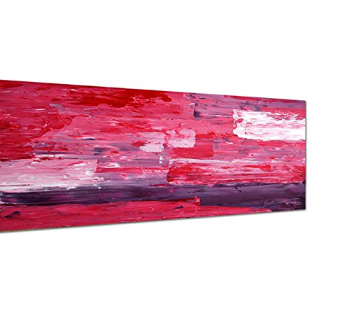 Wandbild 150x50cm Malerei abstrakt pink rot von Sinus Art