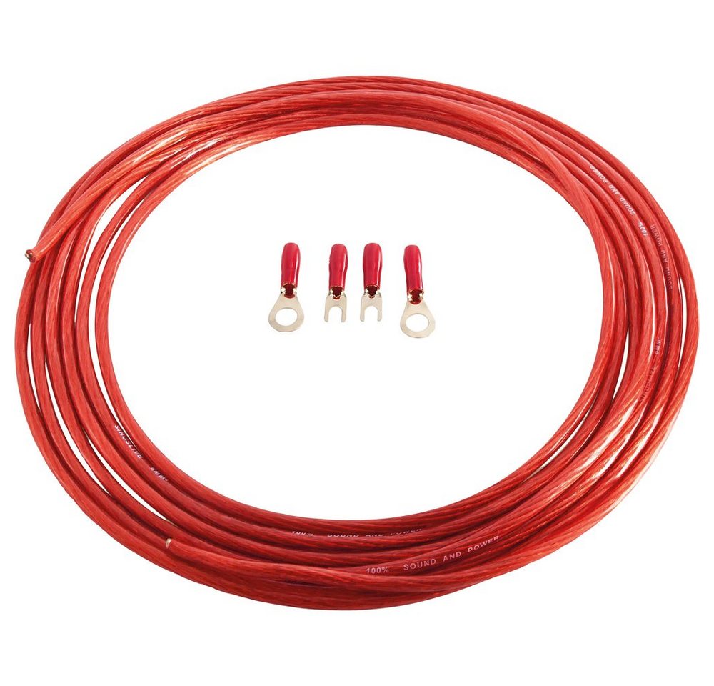 SinusLive Kabelverbinder-Sortiment Sinuslive Car HiFi Stromkabel-Set 6 mm² vergoldet von SinusLive