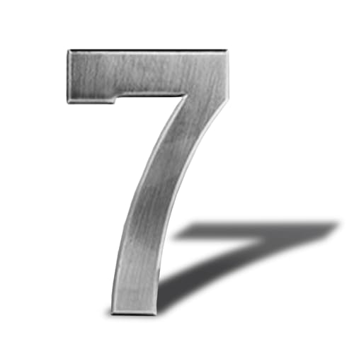Hausnummer aus Edelstahl selbstklebend – Höhe 12 cm – Straßennummer – Design-Türnummer (8). (7) von Sinxioer