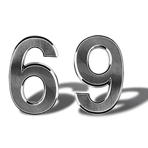 Hausnummer aus Edelstahl selbstklebend – Höhe 8 cm – Straßennummer – Design-Türnummer (9) von Sinxioer