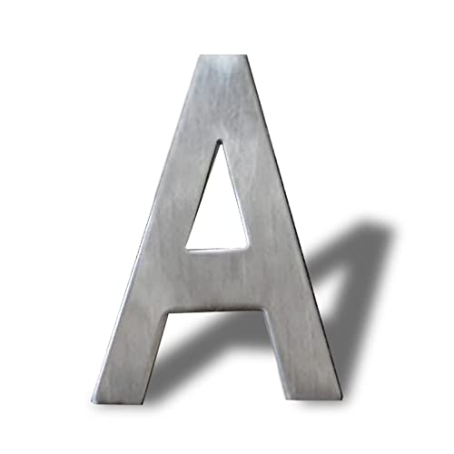 Hausnummer aus Edelstahl selbstklebend – Höhe 8 cm – Straßennummer – Design-Türnummer (A) von Sinxioer