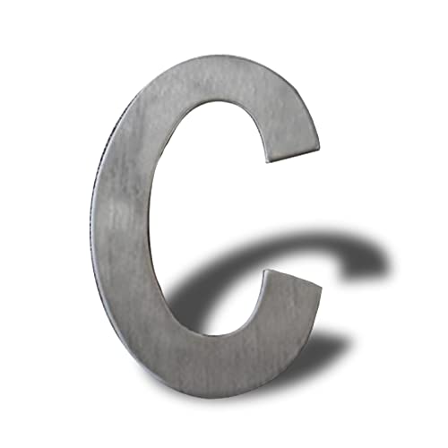 Hausnummer aus Edelstahl selbstklebend – Höhe 8 cm – Straßennummer – Design-Türnummer (C) von Sinxioer
