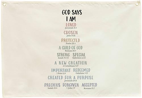 Biblische Affirmationen, Geschenk für Kinder, christliches Klassenzimmer, Dekoration, Sonntag, Bibelschule, Lernschild, Wandschild, Geschenk für Zuhause, Kirche, Klassenzimmer, Gott sagt ich bin Biblische Affirmationen, Geschenk für Kinder, christliches Klassenzimmer, Dekoration, Sonntag, Bibelschule, Lernschild, Wandschild, Geschenk für Zuhause, Kirche, Klassenzimmer, Gott sagt ich bin von Sioial