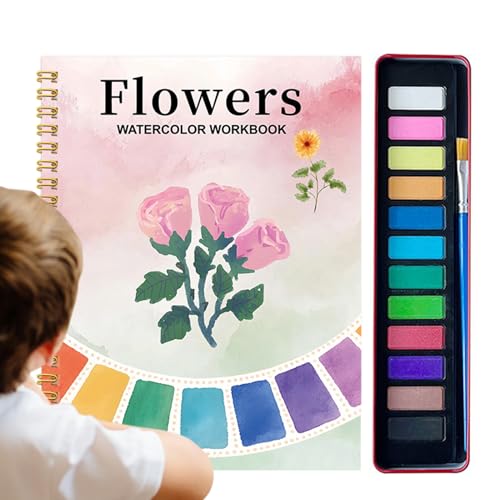 Sionhiuo Aquarell Arbeitsbuch | Aquarellfarben Set Erwachsene Arbeitsbuch Mit 12 Farben,Kunstset Zeichnen Lernen Jugendliche Schule Kunstunterricht Sionhiuo Aquarell Arbeitsbuch | Aquarellfarben Set Erwachsene Arbeitsbuch Mit 12 Farben,Kunstset Zeichnen Lernen Jugendliche Schule Kunstunterricht von Sionhiuo