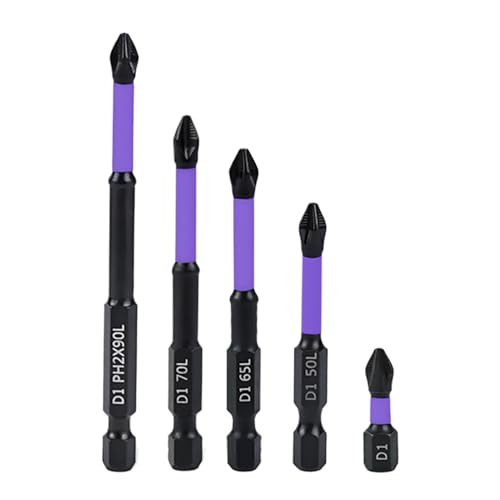 Sionhiuo Magnetbohrer - Bohrer Bit Set,5-teilige Hartmetall Adapteraufsätze für Ratsche Elektro-Schlagschrauber Sicherheitsverlängerung von Sionhiuo