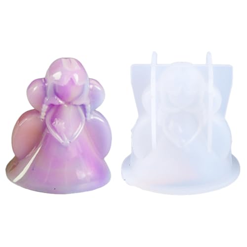 Sionhiuo Winkelharzform, 3D-Silikonform für die Kerzenherstellung, Epoxidharz-Silikonform, DIY Angel Girl Duftkerze, leicht zu lösen von Sionhiuo