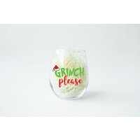 Grinch Please, Stielloses Weinglas, Weihnachten, Lustige Sprüche Grinch Please, Stielloses Weinglas, Weihnachten, Lustige Sprüche von SipHappensNJ