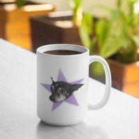 Lila Stern Benutzerdefinierte Foto-Becher - Personalisierte Erstellen Sie Ihre Eigenen 11Oz Becher 15Oz von SipInTime
