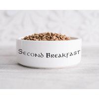 Second Frühstück Hundenapf - Weißer Keramik 15 cm 18 Fressnapf von SipInTime