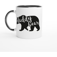 Papa Bär Becher Keramik Kaffeebecher Mit Schwarzem Innenleben von SipandDoodle