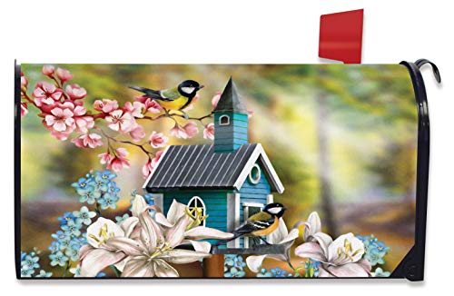 Peaceful Birdhouse Spring Magnetic Mailbox Cover Standard Sipeigyd von Sipeigyd