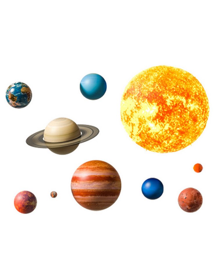 Sipo Wandbild Wandaufkleber Hase, Sterne, Planeten von Sipo