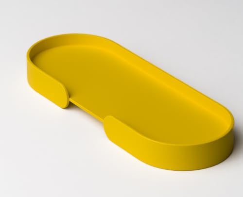 Siqual Design Kleines Metall Tablett – Stilvolles & vielseitiges Serviertablett für Küche, Bad & Wohnbereich, in Mehreren Varianten, Made in EU – Tablett Mortimer (Gelb) von Siqual Design
