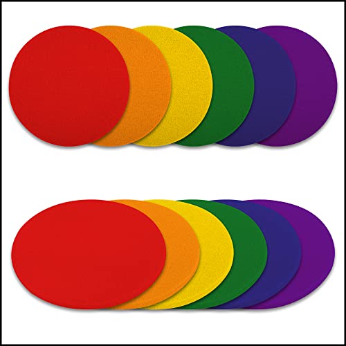 Sir Finley Monkey Filzuntersetzer rund 10 cm (12 Stück) - Glasuntersetzer Pride Flagge - Tischuntersetzer bunt zum Schutz vor Flecken und Kratzern - pflegeleichtes farbiges Glas untersetzer-Set von Sir Finley Monkey