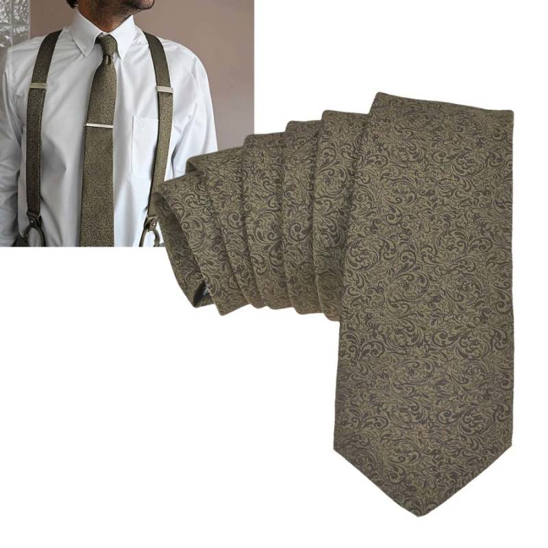 Sir Redman Krawatte "Bart Barocco" 7cm taupe von Sir Redman