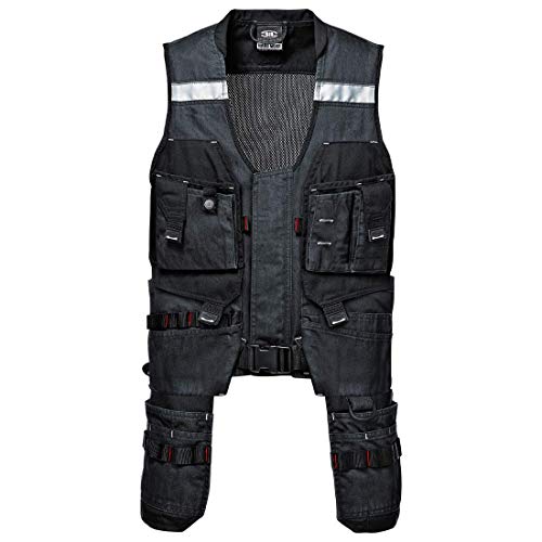 Sir Safety System MC2516Q84X Heavy Weste Handwerker, Denim Blau/Schwarz, Größe 4X von Sir Safety System