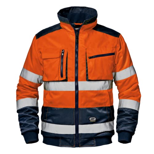 Sir Safety System MC4123HCXX "Morgan" Warnschutz-Blouson, Warnschutz-orange/Blau, Größe XX von Sir Safety System