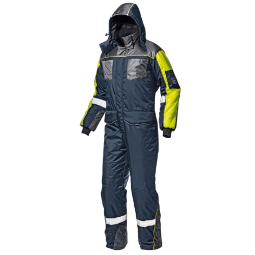 Sir Safety System MC5347QLXX "Freezer" Anti-Kälte Overall, Blau/His-Vis Gelb, Größe XX von Sir Safety System