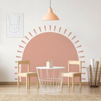 Halbe Sonne Boho Wandtattoo | Abstrakter Wandaufkleber, Skandinavisch, Kinderzimmer, Spielzimmer, Neutral, Über Bett Dekor, Shabby Chic Art von SirFaceGraphics