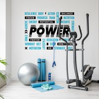 Power Vinyl Gym Wandtattoo, Inspirierende Worte, Decal, Fitness Collage, Wandkunst, Deko, Wanddeko, Motivationskunst von SirFaceGraphics