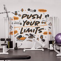 Push Your Limits Vinyl Gym Wandtattoo, Inspirierendes Wort, Decal, Fitness Collage, Wandkunst, Deko, Wanddeko, Motivation von SirFaceGraphics