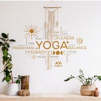 Yoga Studio Wandtattoo - Boho Sonne Home Gym, Motivation, Yoga, Dekor, Mandala, Deko, Mantra von SirFaceGraphics