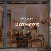 Happy Mother Es Day - Muttertagsladen Fensterdekoration Abnehmbares Handelsschild Selbstklebend Abnehmbarer Vinyl Sticker von SirFaceWindows