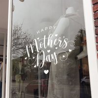 Happy Mother Es Day Retail Fensteraufkleber - Abnehmbare Vitrine Vinyl Muttertag Fensterschild Shop Front Sticker Abnehmbare Fenster von SirFaceWindows