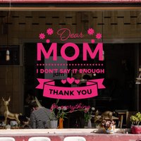 Thank You Mom - Muttertags-Fensteraufkleber Happy Mother Es Day Abnehmbares Retail Display Vinyl Shop Front Sticker von SirFaceWindows