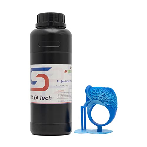 Siraya Tech Cast 3D-Druck Gießbares Harz Leichter zu Brennen und Drucken Glatte Oberfläche Hochauflösendes 405 nm UV-Härtendes Harz für Dickere Designs und Metallteile (Dunkelblau, 500 g) von Siraya Tech