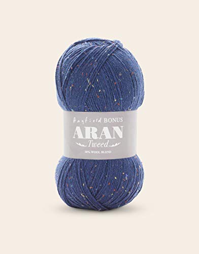 Hayfield Bonus Aran Tweed, Farbe Pop Blue (732), 400 g von Sirdar von Sirdar