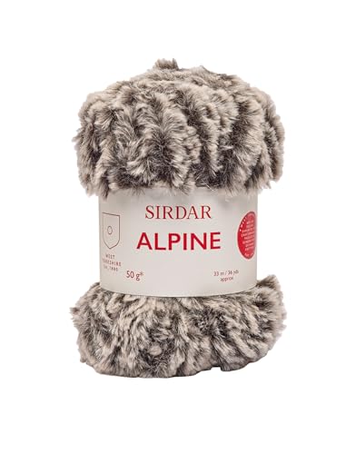 Sirdar Alpine Luxe Kunstfellgarn, 50 g, Brindle 403 (Gescheckt) von Sirdar