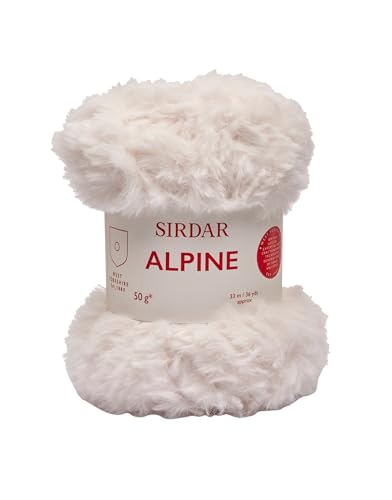 Sirdar Alpine Luxe Kunstfellgarn, 50 g, Polar 400 (Polarweiß) von Sirdar