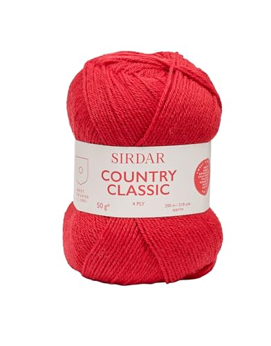 Sirdar Country Classic 4-lagig, True Red (971), 50 g von Sirdar
