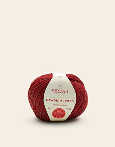 Sirdar F007-0906 Haworth Tweed DK, Nylon, West Riding Red (906), 50 g, 165 Meter von Sirdar