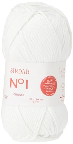 Sirdar F036-0228 Nr. 1 Chunky – Austern (228), 100 g, Nylon, 50% Acryl, grau, 135 meter von Sirdar