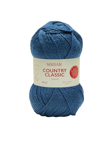 Sirdar F076-0668 Country Classic Kammgarn, Marineblau (668), 100g, 100 Gramm von Sirdar