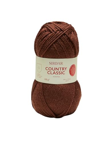 Sirdar F076-0679 Country Classic Worsted, Wolle, Kastanie (679), 100g von Sirdar