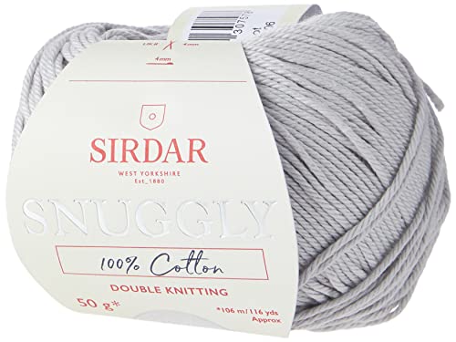 Sirdar F230-0757 100% Baumwolle, (757) Hellgrau, 50 g, 106 meter von Sirdar