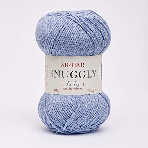 Sirdar Snuggly Replay DK Doppelstrick, Bunny Hop Blue (108), 50 g von Sirdar