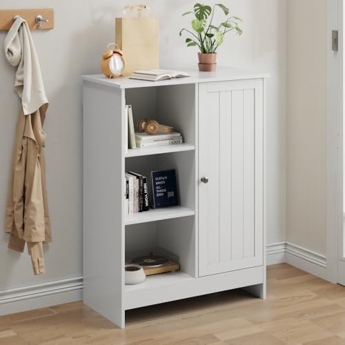 Sirearx Freistehender Lagerregal Badezimmerschrank 60 cm x 30 cm x 80 cm vielseitiger Badezimmerschrank mit verstellbaren Regalen und offenen Fächern langlebiger Badezimmerschran von Sirearx