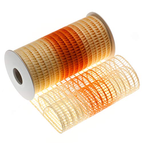Kandy Konfektband aus Netz, mit doppeltem Zugband, zum Verpacken von Beuteln oder Süßigkeiten, hergestellt in Italien, für jeden Anlass (Orange, 15) von Sirene
