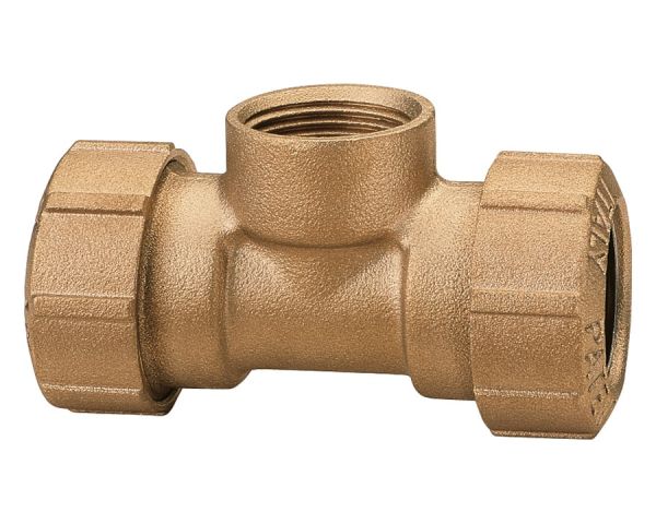 Messing T-Stück 3/4 Zoll IG - 25x2,3mm - 2x Rohranschluss - 1x Inne... von Sirocco