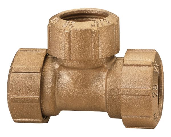 Messing T-Stück 1 Zoll - 32x2,9mm - Verbindungskupplung - drei Rohr... von Sirocco