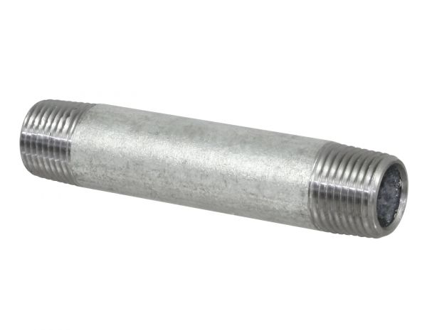 Temperguss Rohrnippel, 3/4 Zoll AG, 120mm, beidseitig mit Außengewi... von Sirocco