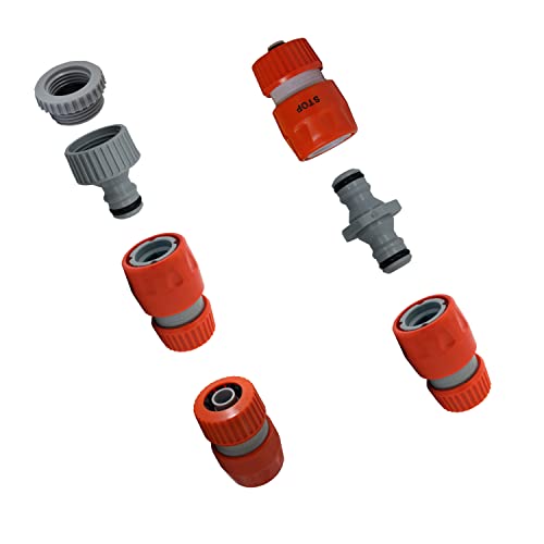 Siroflex 4451/AS Starter Kit, Made in Italy | Hahnverbinder ¾” F - 1/2” F | Anschlüsse für Bewässerungsschläuche | Acquastop-Anschluss | Universeller Zwei-Wege-Verbinder | Gartenbewässerungs-Kit von Siroflex