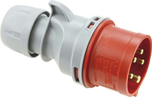 SIROX® CEE-Stecker IP 44, 5-polig, 400 V, 6 h Stromstärke 16 A, Phasenwender nein, Anschlusstechnik Steckklemme, vernickelte Kontakte nein von Sirox