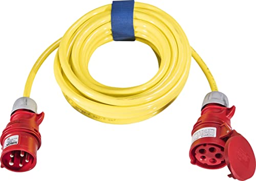 SIROX® CEE-Verlängerung, 16 A, H07BQ-F Leitungsfarbe gelb, Länge 25 m, Phasenwender ja von Sirox