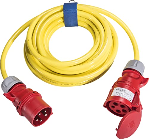 SIROX® CEE-Verlängerung, 32 A, H07BQ-F Leitungsfarbe gelb, Länge 25 m, Phasenwender ja von Sirox