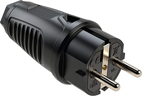 SiRoX Vollgummistecker schwarz | Schutzkontakt-Stecker IP54 | 250 V, 16 A | Robuster Gummistecker für Werkstatt & Industrie | Anschlussquerschnitt bis 3 x 2,5 mm² | Made in Germany SiRoX Vollgummistecker schwarz | Schutzkontakt-Stecker IP54 | 250 V, 16 A | Robuster Gummistecker für Werkstatt & Industrie | Anschlussquerschnitt bis 3 x 2,5 mm² | Made in Germany von Sirox